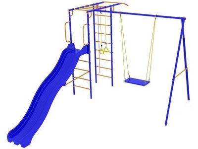 Детский спортивный комплекс Модель № 2 с горкой-волна 3 метра