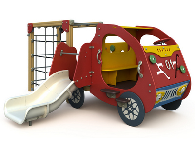 Детский игровой комплекс Машинка Пожарная со спорт ядром МФ-1.5